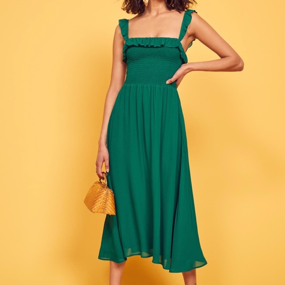 reformation siesta midi dress